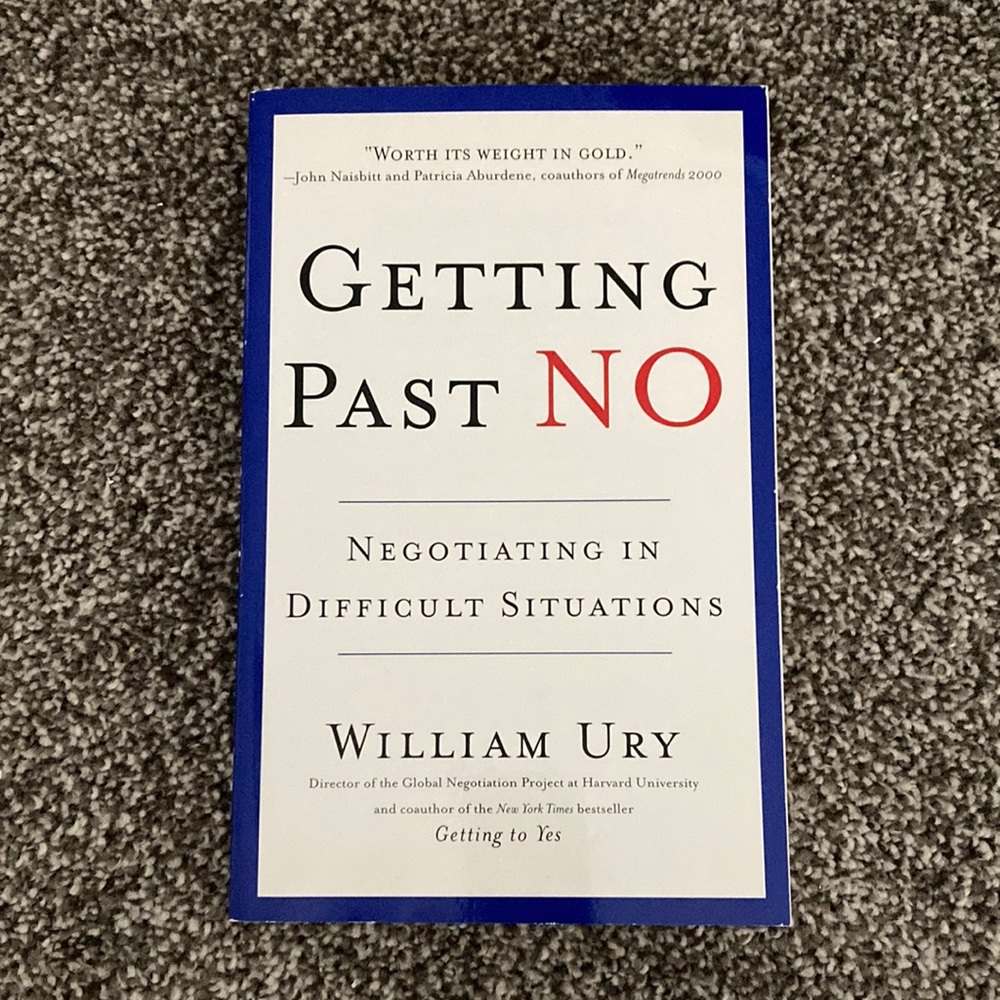 Getting past no by William Ury Paperback Book